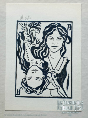 Linogravure Abigail & Audrey