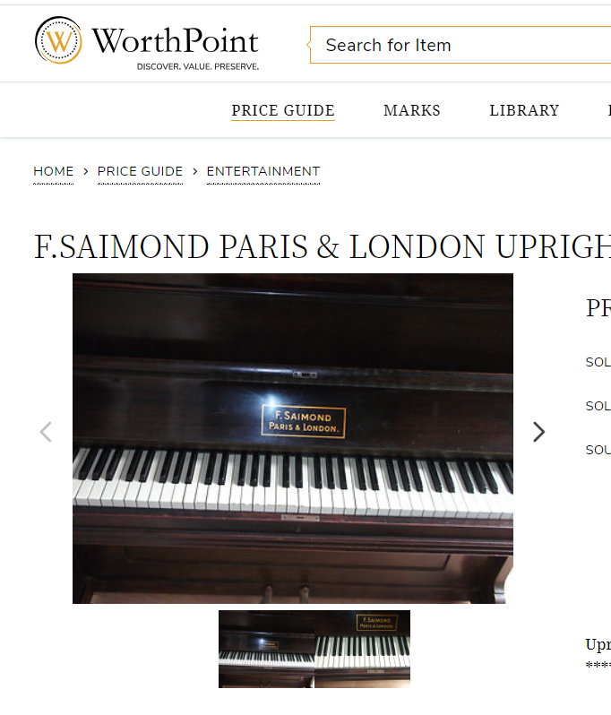 Piano F Saimond Paris & London