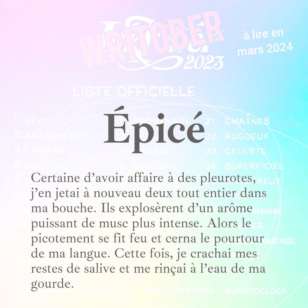 Epicé #12 – Writober 2023