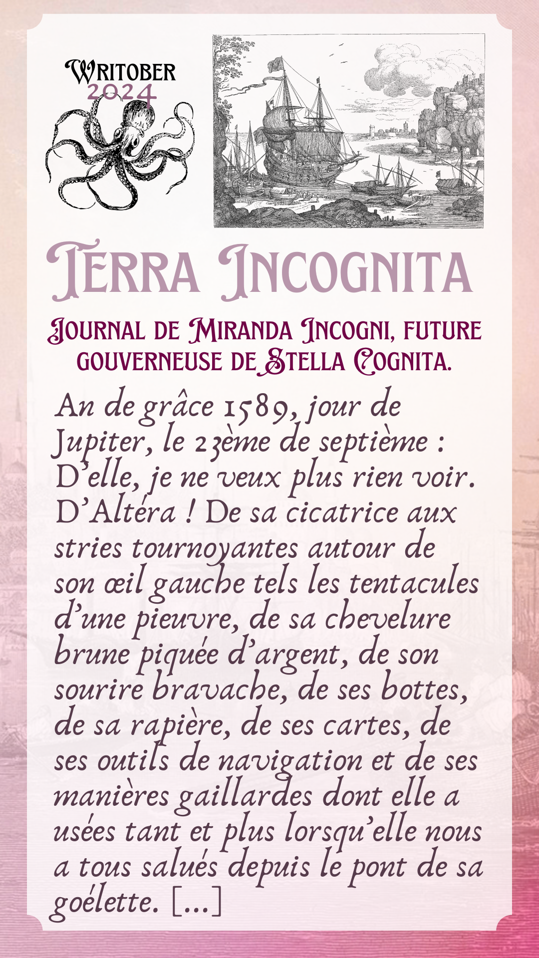 Writober - Ecritober - Défi d'octobre en écriture, Terra Incognita